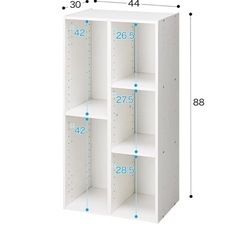 ニトリ カラーボックス 白 の画像