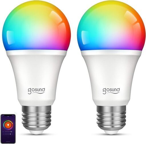 Gosund 調光調色 LED スマート電球 2個 遠隔操作 マルチカラー