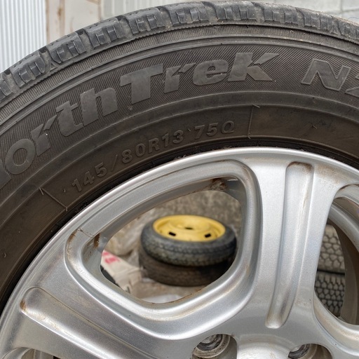 145/80R13×4J 75S サマータイヤ＆アルミ 4本SET　ブリヂストン ネクストリー 2020年製 