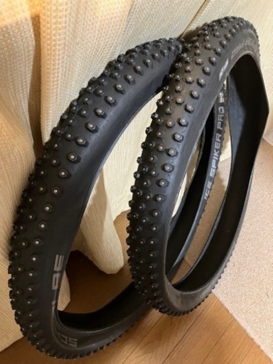 新品 スパイクタイヤ ペア チューブ付き 27.5✖2.60 SCHWALBE ICE
