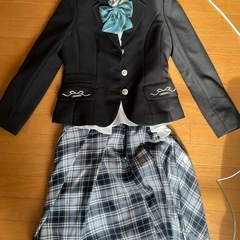 フォーマルキッズ服 黒白ブレザー チェック柄スカート 165A ...