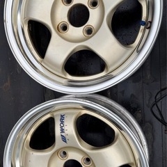 希少品 WORK MEISTER S1 ワーク マイスター 15インチホイール４本 5.5J+38 PCD100 4H ワゴンR エブリィ　タント　スペーシア/デイズ等 美品
の画像