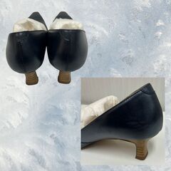 バークレー BARCLAY パンプス 22.5cm ネイビーの画像