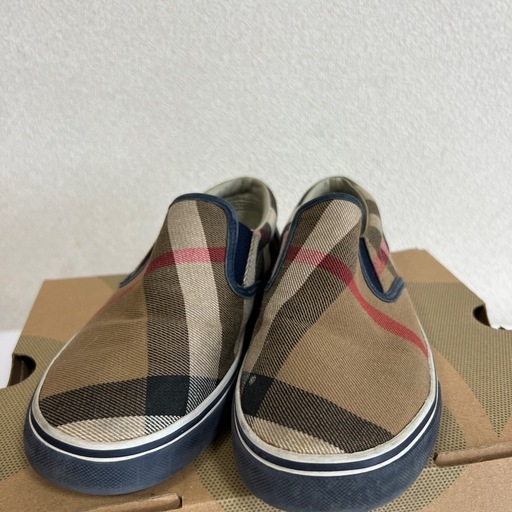 お値下げ致しました⭐️ Burberry チェック柄 スリッポンスニーカー 34 22.0くらい