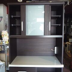 NITORI レンジボード RIPE90KB 幅88.5cm ダークブラウン ニトリ キッチン収納 食器棚 札幌市東区 新道東店の画像