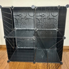 新品　ケージ　キャットケージ　2段　組立式　ブラック  猫