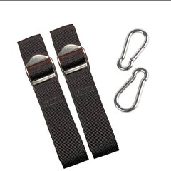 qunju オーニング固定セットフック付き2本セットブラック Z...