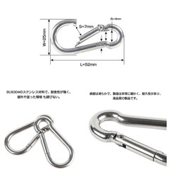 qunju オーニング固定セットフック付き2本セットブラック ZYS-H-2の画像