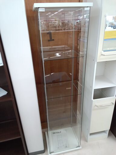 ★ジモティ割あり★  ショーケース ホワイト W43×D37×H164 クリーニング済み TC7048