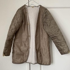 green label relaxing モッズコート　ベージュ　タヌキファーの画像