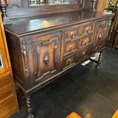 イギリスアンティーク ツイストレッグ ミラーキャビネット キャビネット 収納 アンティーク ビンテージ レトロ　おしゃれ インテリアの画像