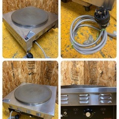 a(6965) 電気クレープ焼器 EC-2000 エイシン電機 3相200V W500D500H190 焼き面41cm 動作品 業務用 中古 厨房 飲食店 直接引き取り歓迎 大阪の画像