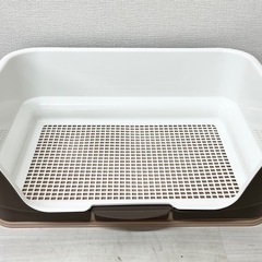 【中古品】リッチェル(Richell) お掃除簡単ステップ壁付トイレ レギュラータイプ ダークブラウン ペット用品 トイレトレーニング 犬の画像