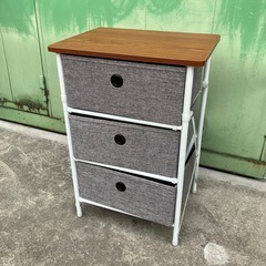 3段収納棚　キャビネット　引き出しの画像