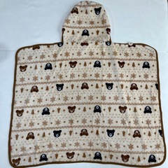 ミキハウス　フード付ブランケットの画像