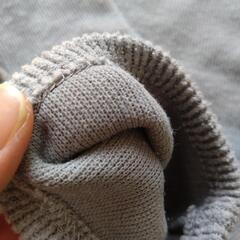 グレー　ボートネックトップスの画像
