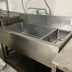 業務用シンク　コールドテーブル　シルバー　飲食店