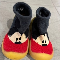 ファーストシューズ ベビー 12cm ソックスシューズ S キャラクター 　ミッキーマウス の画像