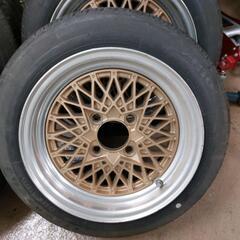 旧車6.5Jゴールドメッシュ14インチホイール4本セットの画像