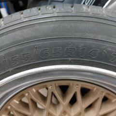 旧車6.5Jゴールドメッシュ14インチホイール4本セットの画像