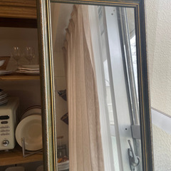 アンティーク風スタンドミラー(全身鏡)の画像