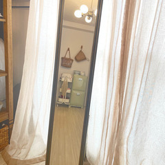 アンティーク風スタンドミラー(全身鏡)の画像