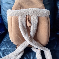 ふわふわ 猫耳 犬用キャリー リュックの画像