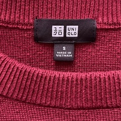 UNIQLO ウォッシャブルミラノリブクルーネックセーター　Sサイズの画像