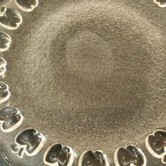 アップル模様のガラスの平皿４枚の画像