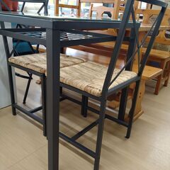 配送やってます‼️【C914】値下げしたした！！ SAダイニング3点セット ガラス天板の画像