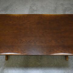 ≪yt1794ジ≫ 飛騨産業 4人用ダイニングテーブル 幅160cm 奥行90cm 高さ65cm HK374WPJTK キツツキマーク 高さ低め 中古家具/宮城県仙台市 70112-12 の画像