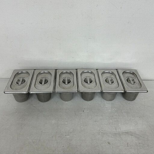 【VOLLRATH】 ヴォルラース ステンレス製 ホテルパン 蓋付き 40942 1/9×100mm 6個セット ウォーマーポット N0614