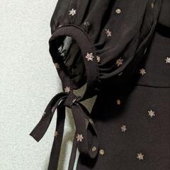 bliss 星柄肩開きワンピース 黒 フォーマルにもの画像