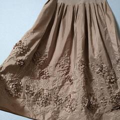 ARANCIO ARAN サテンスカート M-Lサイズ ブラウンの画像