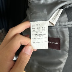 ストライプ柄スーツ上下セットの画像