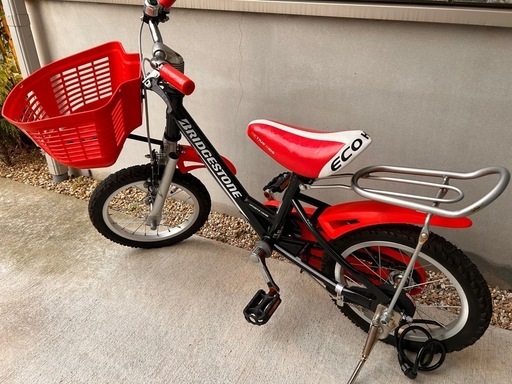 【美品】ブリヂストン エコキッズ 14インチ　レッド　子供用自転車　女の子　男の子