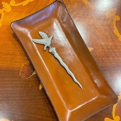 レザートレイ、錫製？ペーパーナイフ