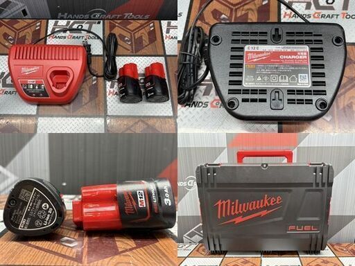 【中古】ミルウォーキー Milwaukee M12FID2-0X インパクトドライバー バッテリ×2・充電器付き