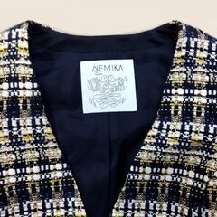 NEMIKA ツイード ノーカラー テーラードジャケット Size：1 マルチカラー レディース レリアン ネミカ 札幌市 中央区 南12条の画像