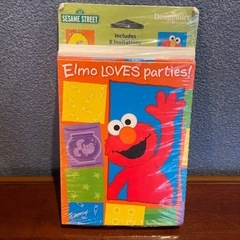 【新品未使用】パーティー　ギフトバッグ　メッセージカード　エルモ　誕生日グッズの画像