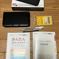 ニンテンドー 3DSLL 本体 ブラック 箱 説明書 動作確認済みの画像