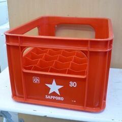 ☆サッポロビール ビールケース 小瓶 幅450mm 奥行370mm 高さ265mm ビールコンテナ SAPPORO 30本用 札幌 北20条店の画像