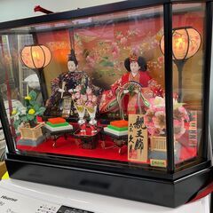 雛人形 久月 ケース飾り ひな人形 親王飾りオルゴール付き　元箱ありの画像