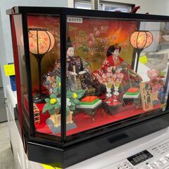 雛人形 久月 ケース飾り ひな人形 親王飾りオルゴール付き　元箱ありの画像