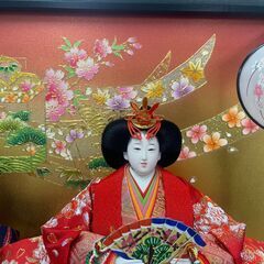 雛人形 久月 ケース飾り ひな人形 親王飾りオルゴール付き　元箱ありの画像