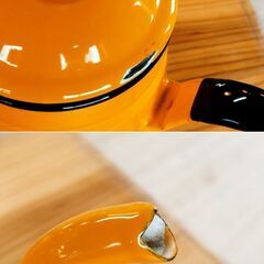 未使用品？ レトロ ホーローポット 月兎印 13㎝ 1.6L コーヒーポット 昭和レトロ　/TJ-2264 2F南の画像