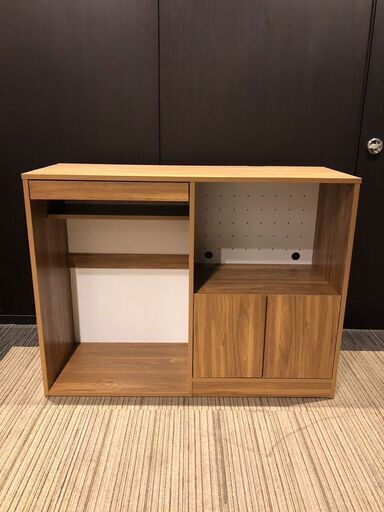 【展示品・未使用品】キッチンカウンター レンジ台 スライド収納付き 参考価格24,990円自社配送時代引き可※現金、クレジット、スマホ決済対応※