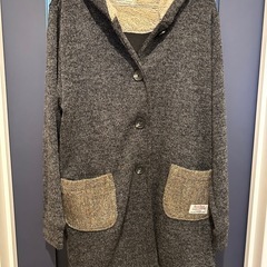 レディース3L ニット上着　フード  