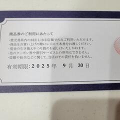 BEELINEクーポン券の画像