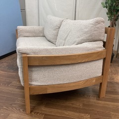 S747 ⭐ ジモティー限定価格！UNICO TABER ウニコ テイバー カバーリングソファ 3Pソファ 幅188cm USED 綺麗の画像